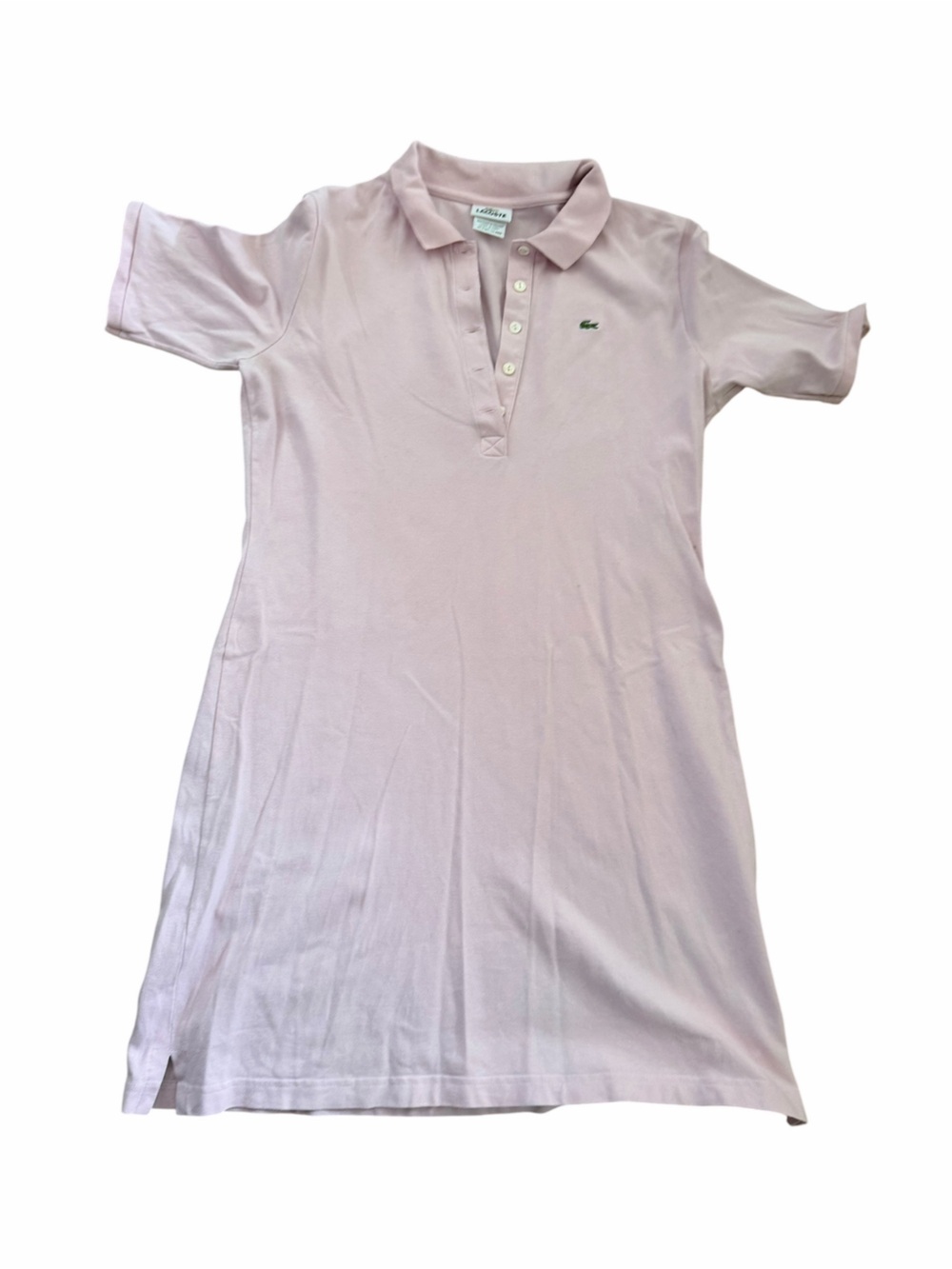 Lacoste Pink Polo Shirt with Crocodile Logo 44 (L)